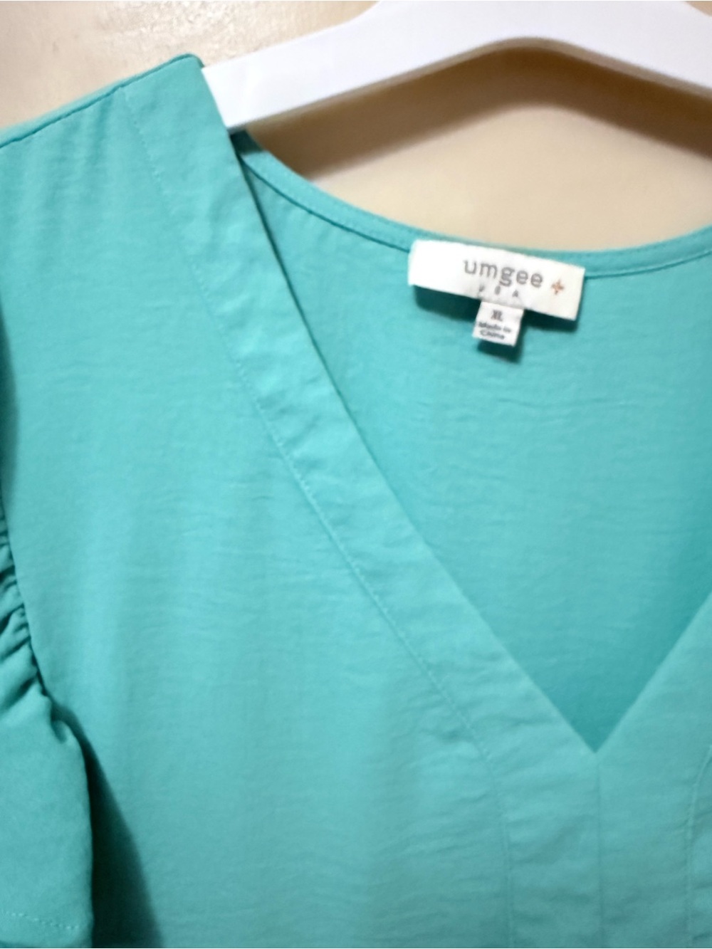 Umgee Ruffled and Tiered Mint Green Dress Size XL - Picture 4 of 4